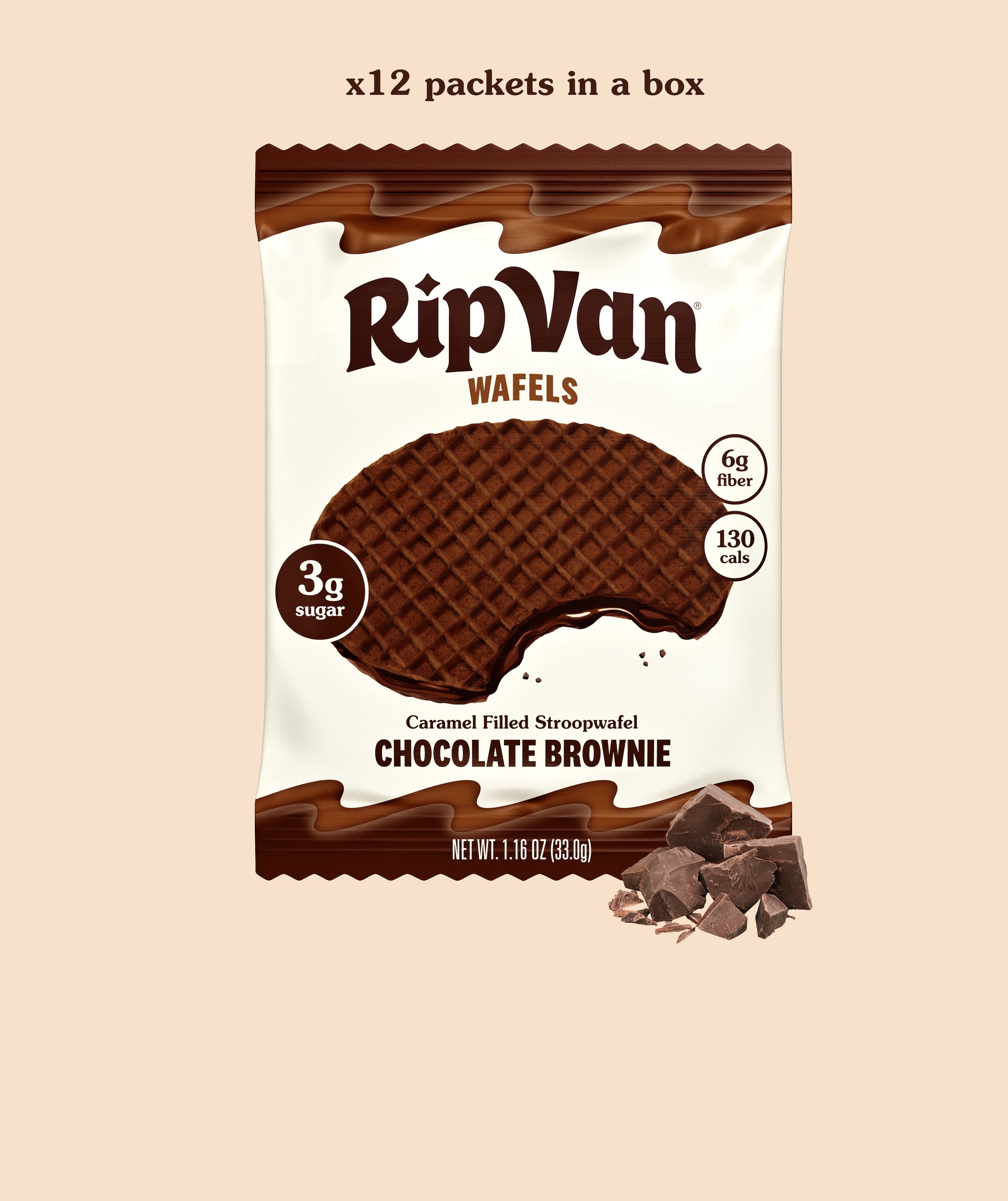 Low Sugar Chocolate Brownie Wafel - Rip Van – Rip Van