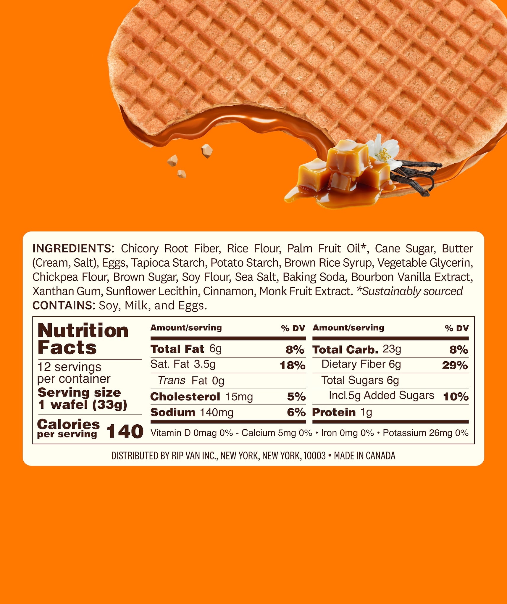 Wafels Dutch Caramel & Vanilla - Gluten Free