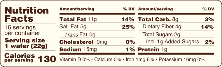 Wafers  Chocolate Hazelnut NFP 2